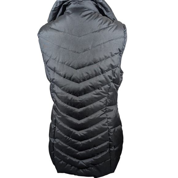Eddie‎ Bauer longline puffer vest black medium excellent condition fleece-lined - Picture 3 of 6